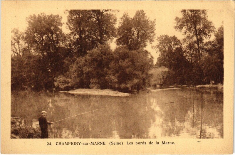 Carte postale ancienne Champigny-sur-Marne Les Bords de la Marne à Champigny-sur-Marne