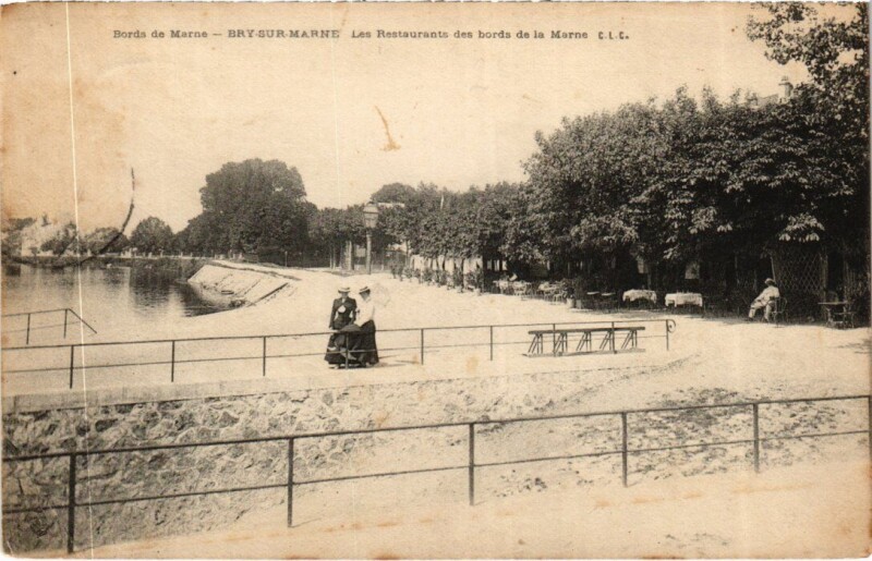 Carte postale ancienne Bry-sur-Marne Restaurants des Bords de la Marne à Bry-sur-Marne