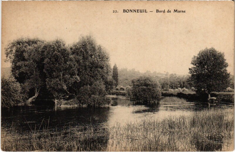 Carte postale ancienne Bonneuil-sur-Marne Bord de Marne à Bonneuil-sur-Marne