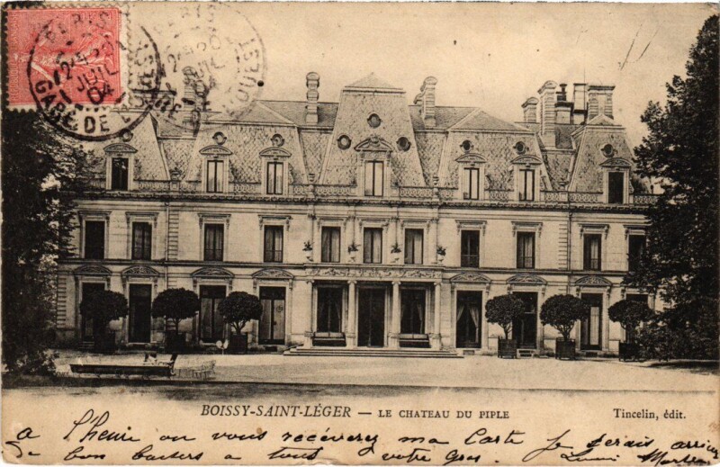 Carte postale ancienne Boissy-Saint-Leger Chateau du Piple