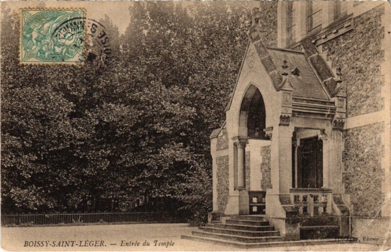 Carte postale ancienne Boissy-Saint-Leger Entree du Temple