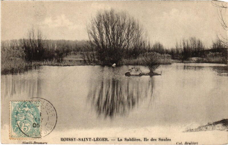 Carte postale ancienne Boissy-Saint-Leger La Sabliere - Ile des Saules