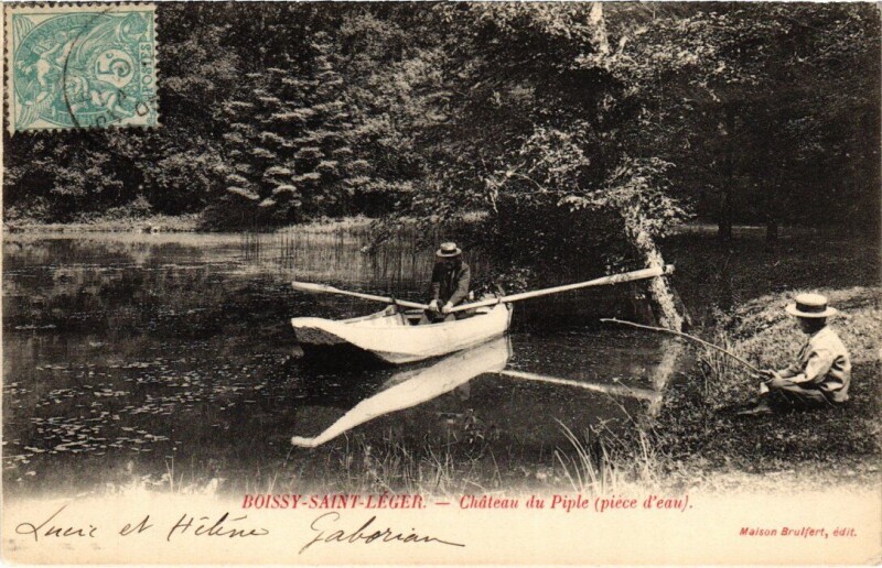 Carte postale ancienne Boissy-Saint-Leger Chateau du Piple - Piece d'Eau