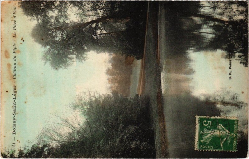 Carte postale ancienne Boissy-Saint-Leger Chateau du Piple - Piece d'Eau