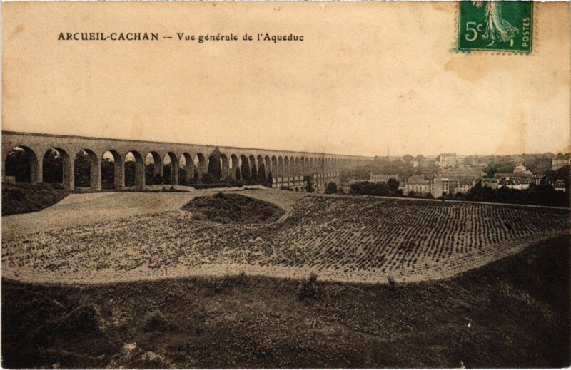 Carte postale ancienne Arcueil Cachan - Vue Generale de l'Aqueduc à Arcueil