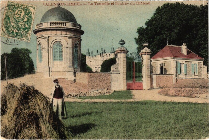 Carte postale ancienne Valenton Limeil-Brevannes - La Tourelle et l'Entree du Chateau à Valenton