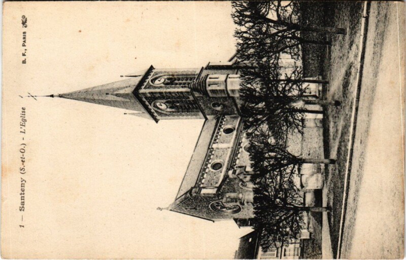 Carte postale ancienne Santeny Eglise à Santeny