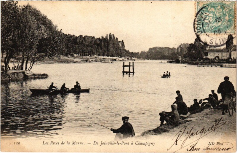 Carte postale ancienne Les Rives de la Marne a Joinville-le-Pont a Champigny à Joinville-le-Pont