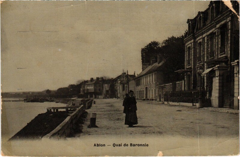 Carte postale ancienne Ablon-sur-Seine Quai de Baronnie à Ablon-sur-Seine