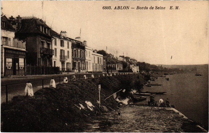 Carte postale ancienne Ablon-sur-Seine Bords de Seine à Ablon-sur-Seine