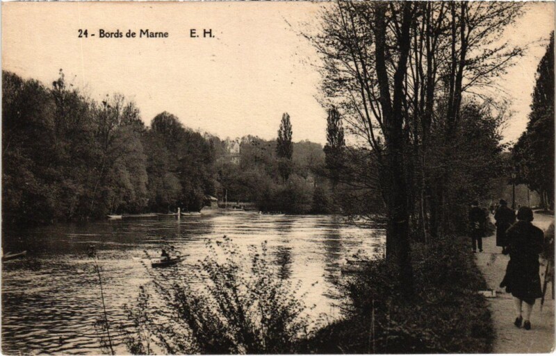 Carte postale ancienne Bords de Marne