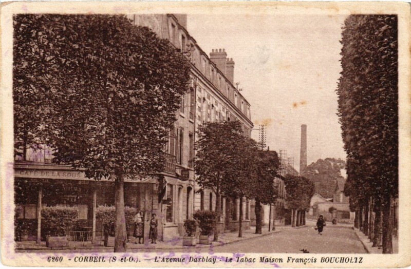 Carte postale ancienne Corbeil Avenue Darblay