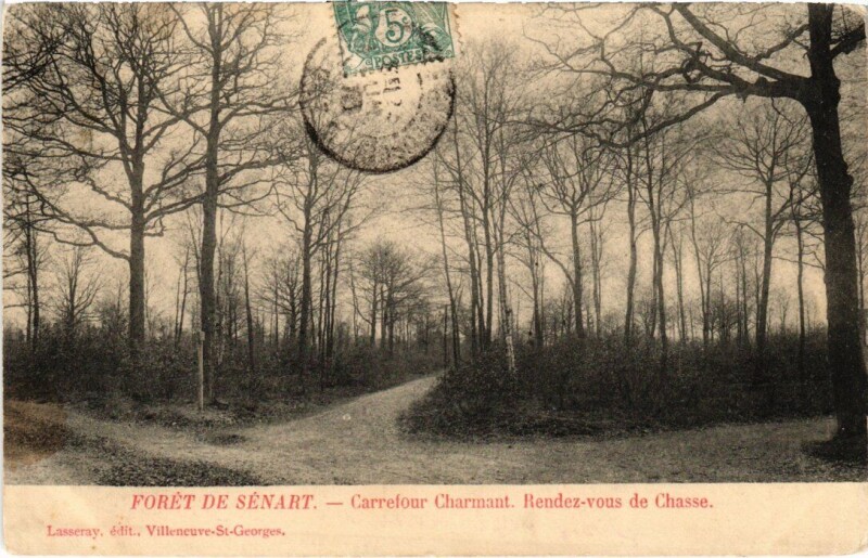 Carte postale ancienne Draveil Foret de Senart Carrefour Charmant à Draveil