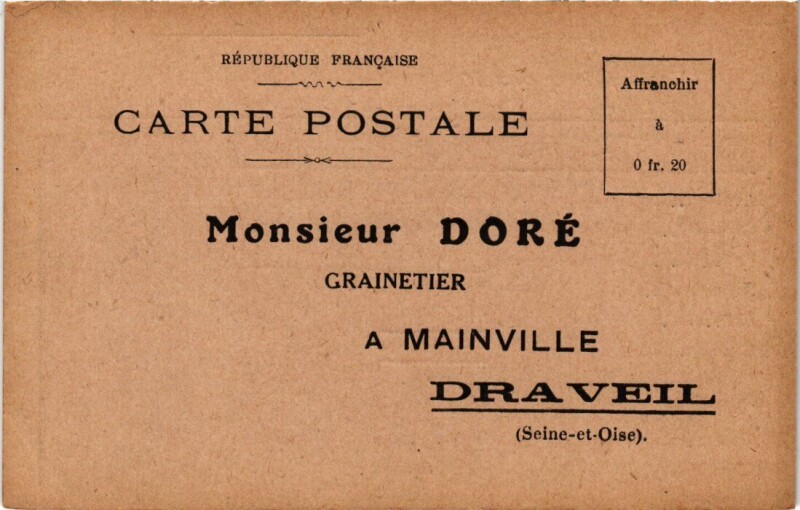 Carte postale ancienne Draveil souvenir à Draveil