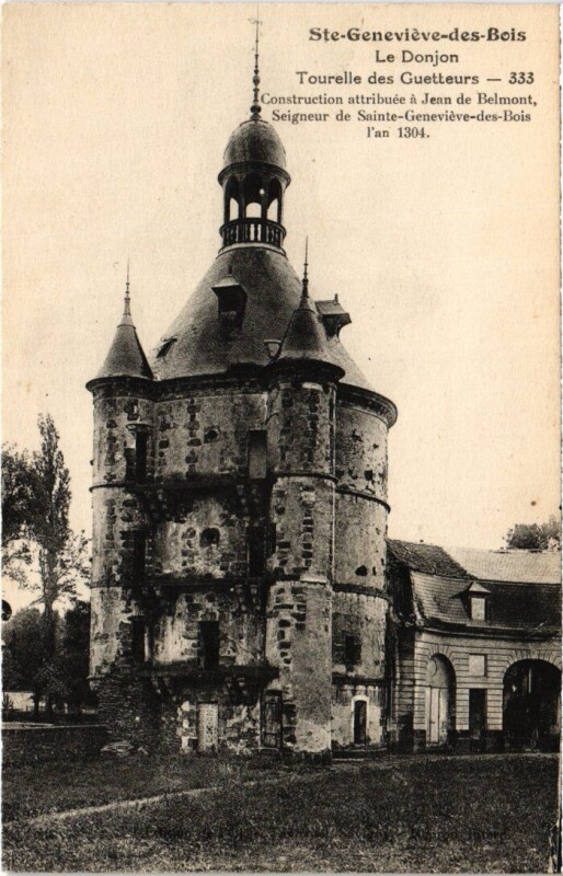 Carte postale ancienne Ste Genevieve des Bois Le Donjon