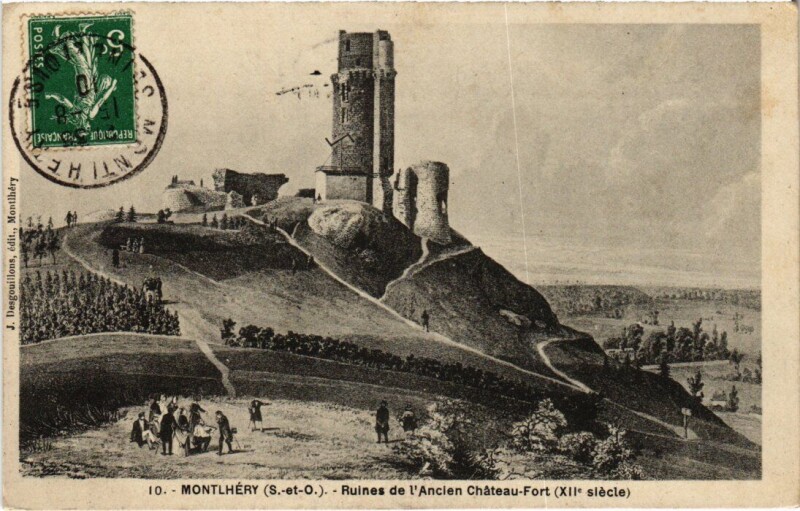 Carte postale ancienne Montlhery Ruines de l'ancien Chateau