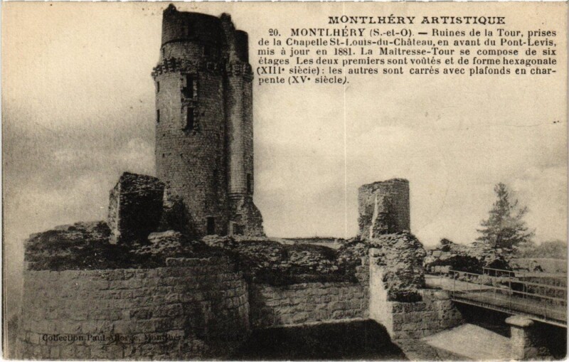 Carte postale ancienne Montlhery Ruines de la Tour
