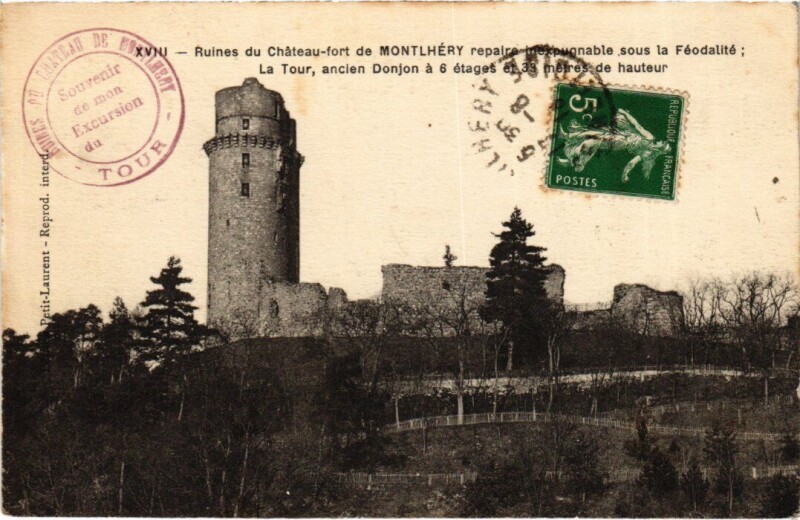 Carte postale ancienne Montlhery Ruines du Chateau