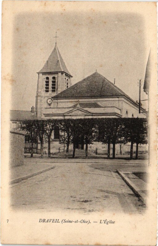 Carte postale ancienne Draveil Eglise à Draveil