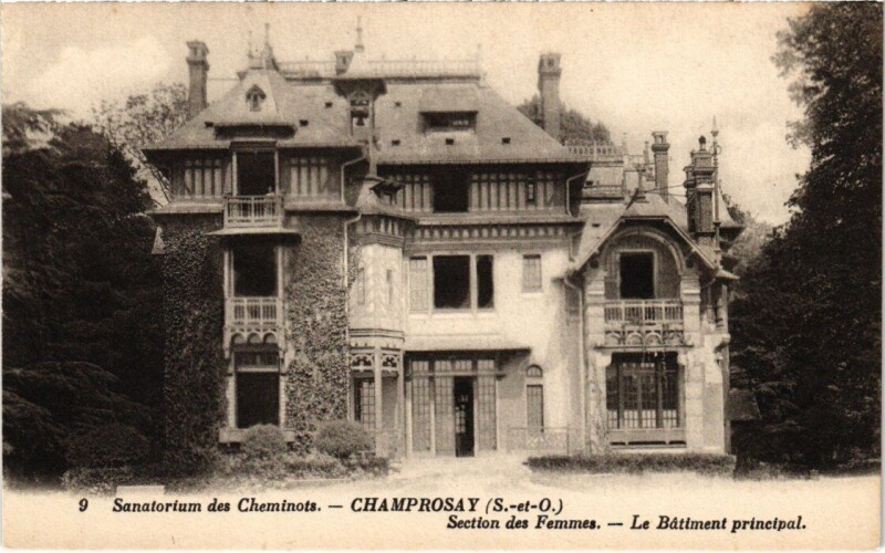 Carte postale ancienne Draveil Champrosay Sanatorium des Cheminots à Draveil
