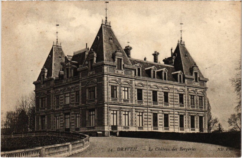 Carte postale ancienne Draveil Chateau des Bergeries à Draveil