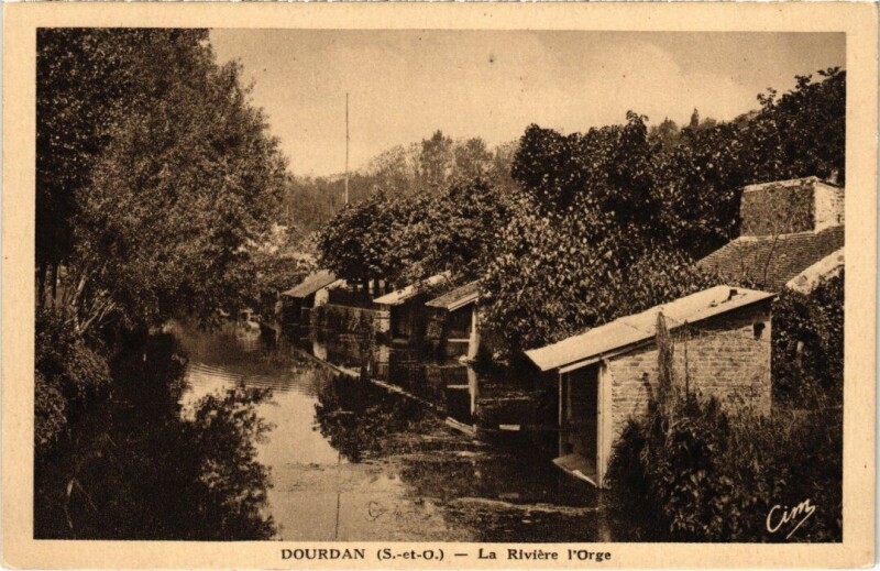 Carte postale ancienne Dourdan La Riviere l'Orge à Dourdan