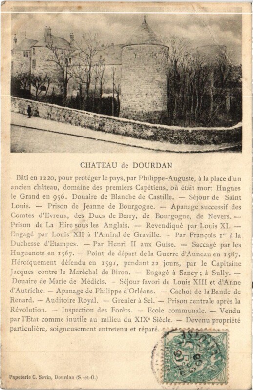 Carte postale ancienne Dourdan Le Chateau à Dourdan
