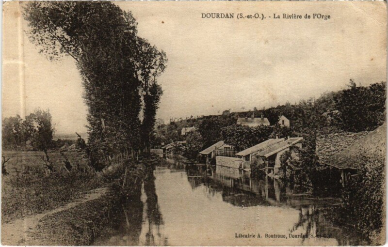 Carte postale ancienne Dourdan La Riviere l'Orge à Dourdan