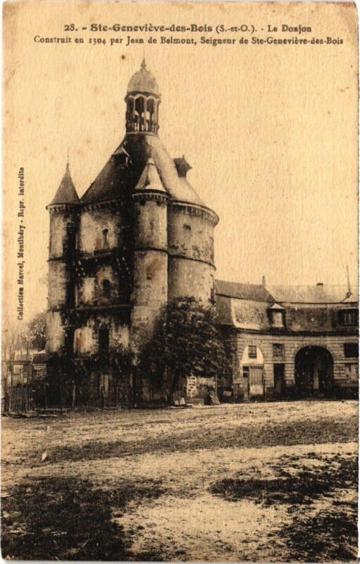 Carte postale ancienne Ste Genevieve des Bois Le Donjon