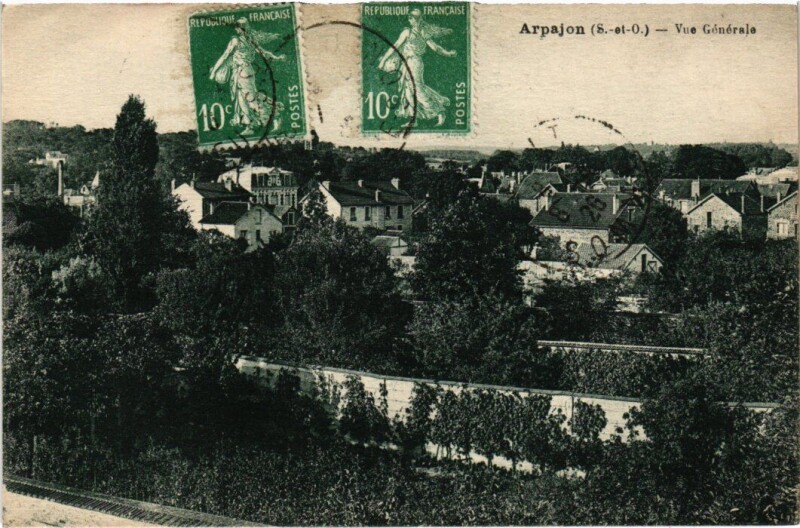 Carte postale ancienne Arpajon vue generale à Arpajon