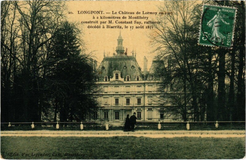 Carte postale ancienne Longpont Chateau de Lormoy à Ormoy