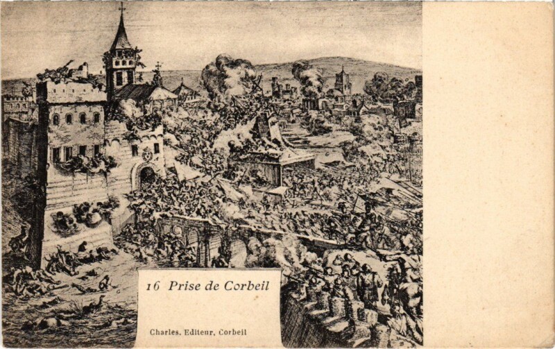 Carte postale ancienne Prise de Corbeil