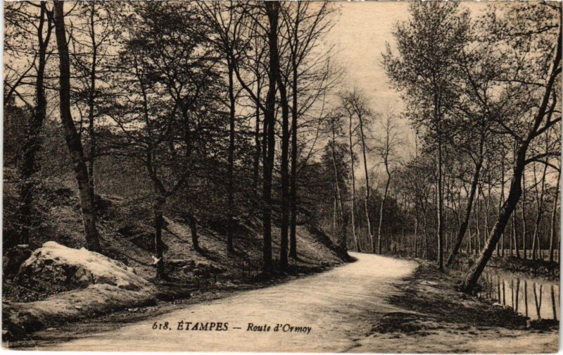 Carte postale ancienne Etampes Route d'Ormoy à Ormoy