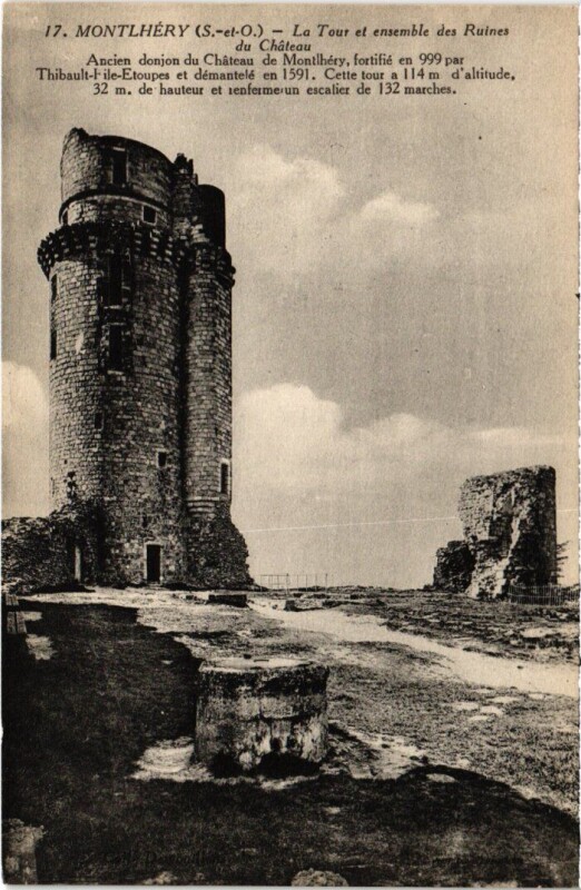 Carte postale ancienne Montlhery La Tour et ensemble des Ruines