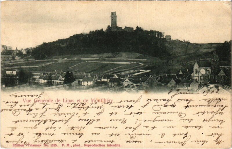 Carte postale ancienne Montlhery vue generale