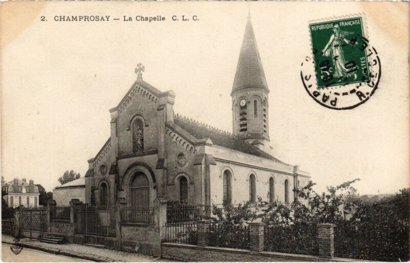 Carte postale ancienne Draveil Champrosay La Chapelle à Draveil