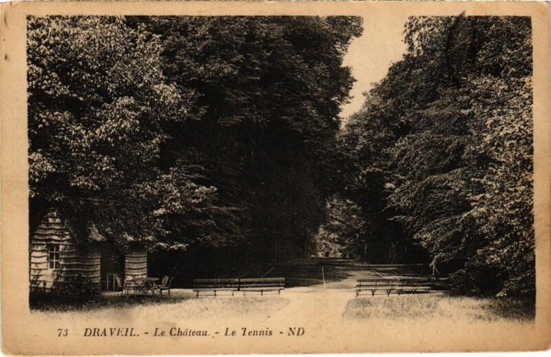 Carte postale ancienne Draveil Le Chateau Le Tennis à Draveil