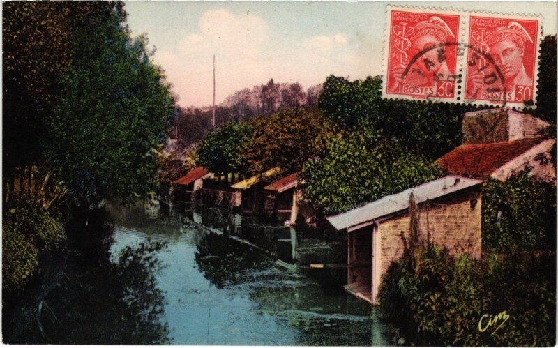 Carte postale ancienne Dourdan La Riviere l'Orge à Dourdan