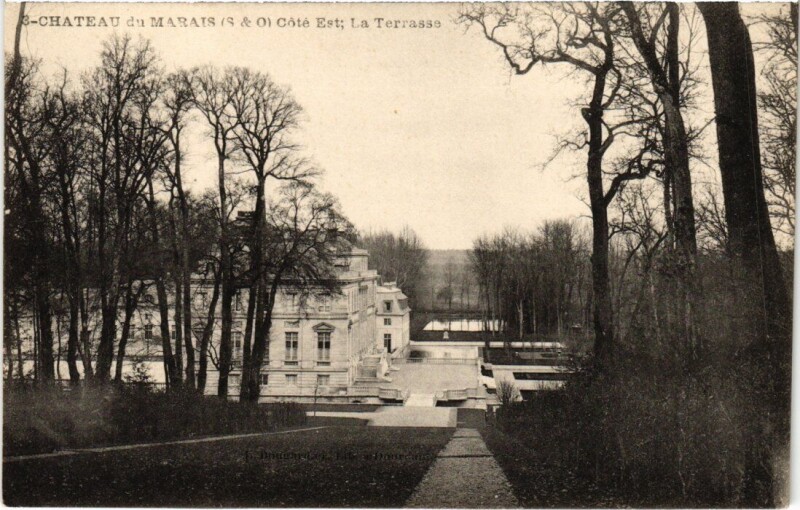 Carte postale ancienne Dourdan Chateau du Marais La Terrasse à Dourdan