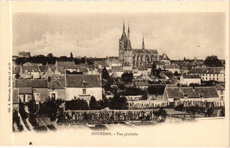 Carte postale ancienne Dourdan vue generale à Dourdan