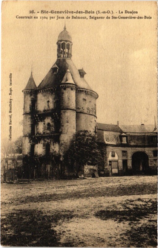 Carte postale ancienne Ste Genevieve des Bois Le Donjon