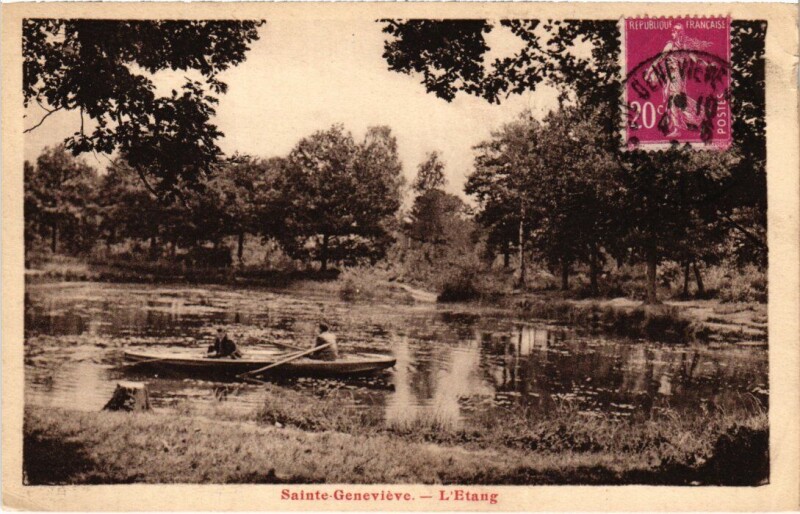 Carte postale ancienne Ste Genevieve des Bois Etang