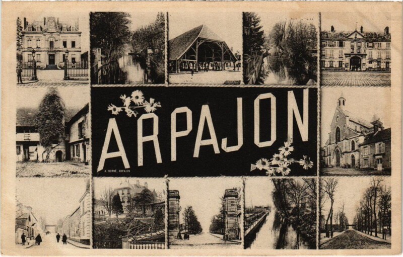 Carte postale ancienne Arpajon souvenir à Arpajon