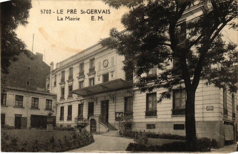 Carte postale ancienne Le Pre-Saint-Gervais Mairie