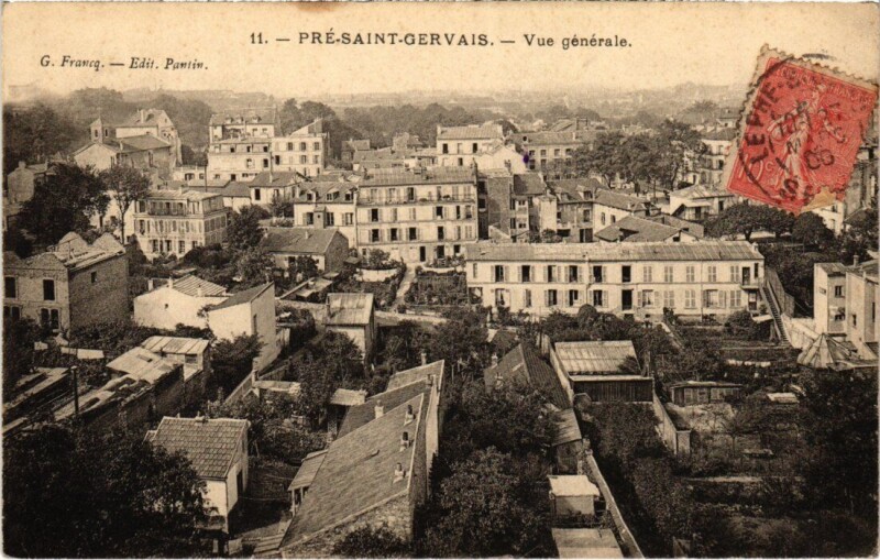 Carte postale ancienne Le Pre-Saint-Gervais Vue Generale