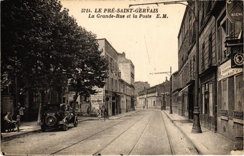 Carte postale ancienne Le Pre-Saint-Gervais La Grande et la Poste