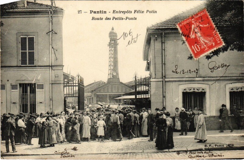 Carte postale ancienne Pantin Entrepots Felix Potin - Route des Petits-Ponts à Pantin