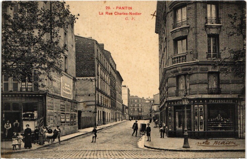 Carte postale ancienne Pantin Rue Charles-Nodier à Pantin