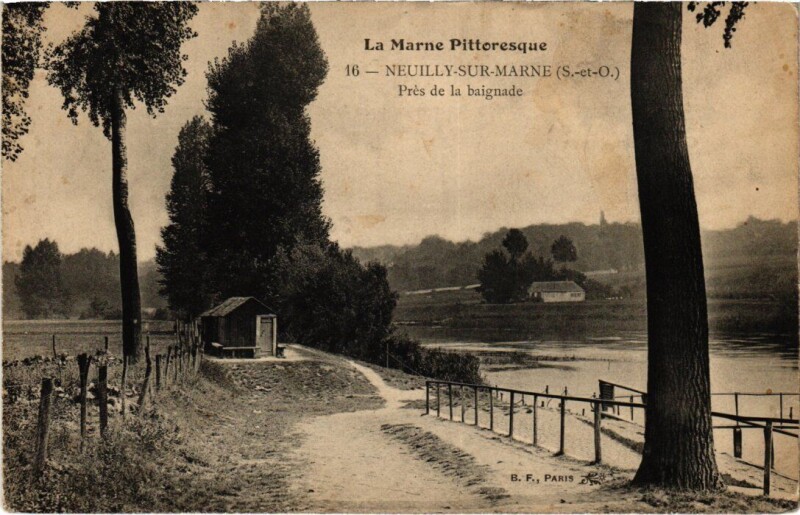 Carte postale ancienne Neuilly-sur-Marne Pres de la Baignade à Neuilly-sur-Marne