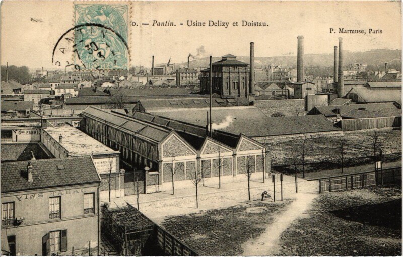 Carte postale ancienne Pantin Usine Delizy et Doistau à Pantin